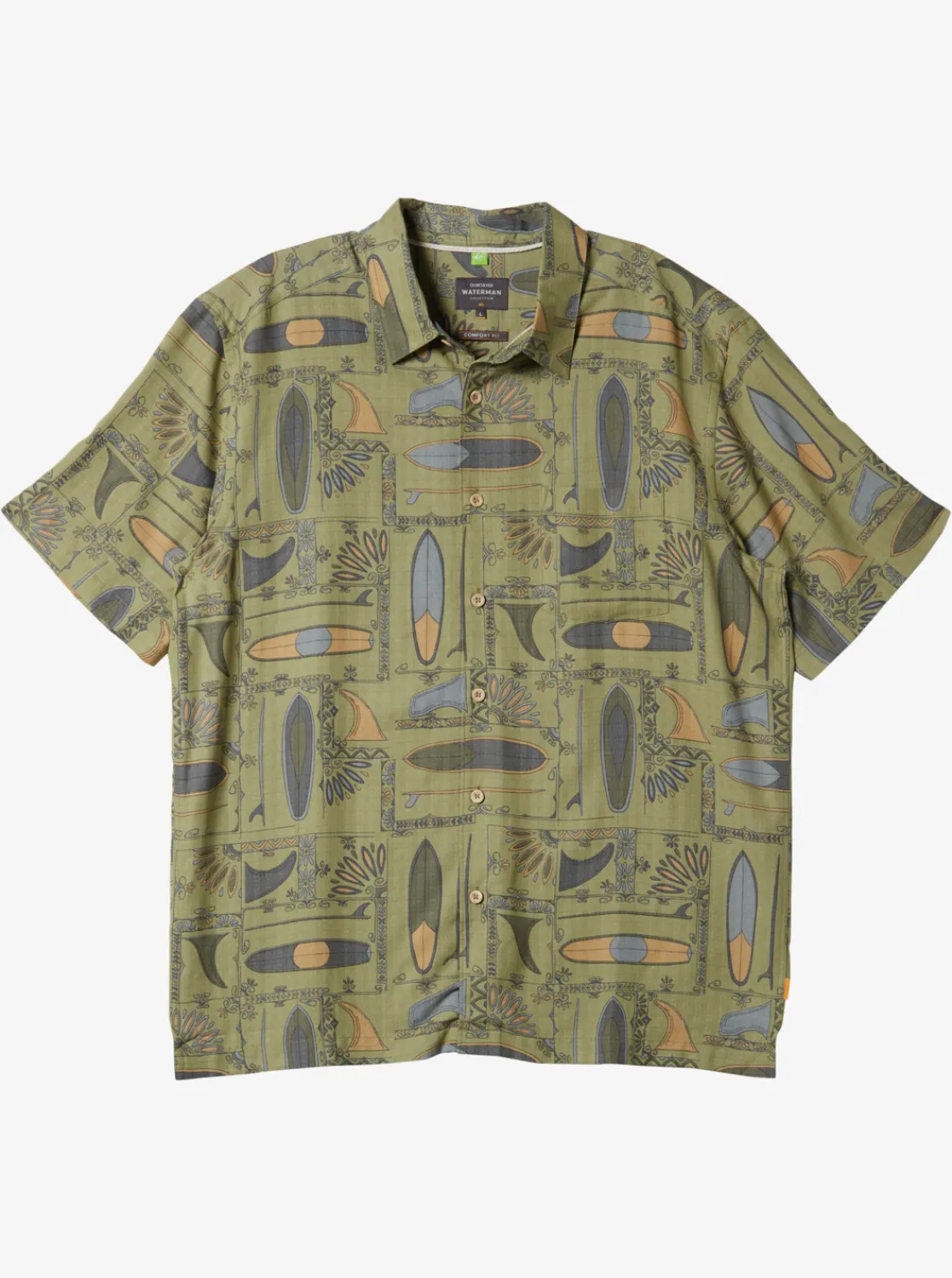 Quiksilver Waterman Long Boards Woven Shirt Tea Longboards Hot