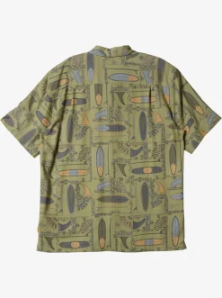 Quiksilver Waterman Long Boards Woven Shirt Tea Longboards Hot