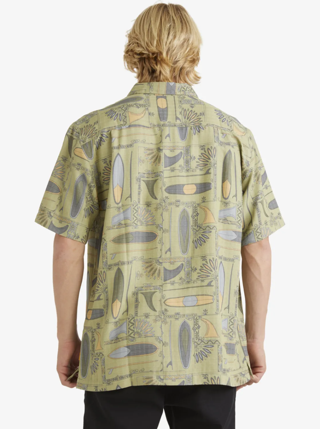 Quiksilver Waterman Long Boards Woven Shirt Tea Longboards Hot