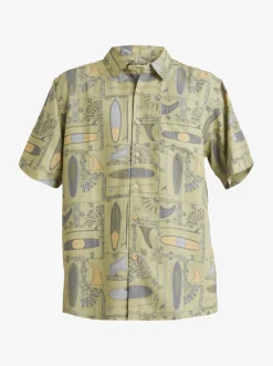 Quiksilver Waterman Long Boards Woven Shirt Tea Longboards Hot