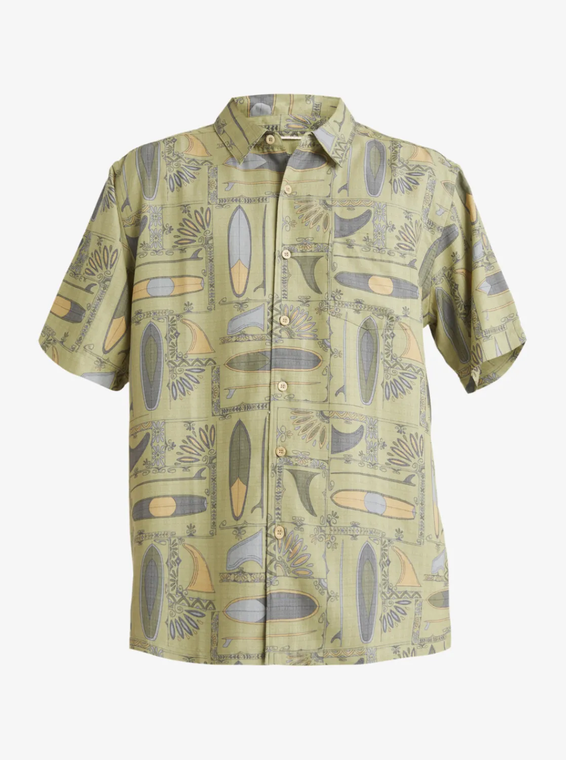 Quiksilver Waterman Long Boards Woven Shirt Tea Longboards Hot