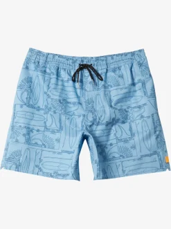 Quiksilver Waterman Longboard Volley 17" Elastic Waist Shorts Dusk Blue Longboard Discount