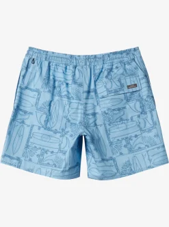 Quiksilver Waterman Longboard Volley 17" Elastic Waist Shorts Dusk Blue Longboard Discount