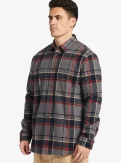 Quiksilver Waterman Lower Ridge Flannel Long Sleeve Top Granite Grey Lower Ridge Sale