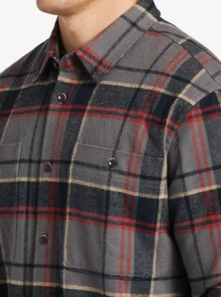 Quiksilver Waterman Lower Ridge Flannel Long Sleeve Top Granite Grey Lower Ridge Sale