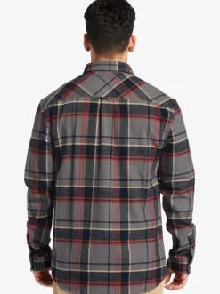 Quiksilver Waterman Lower Ridge Flannel Long Sleeve Top Granite Grey Lower Ridge Sale