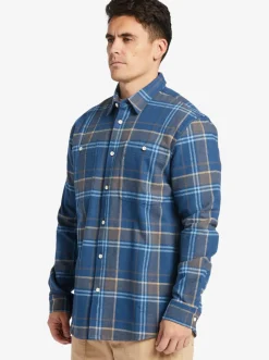 Quiksilver Waterman Lower Ridge Flannel Long Sleeve Top Ensign Blue Lower Ridge Store