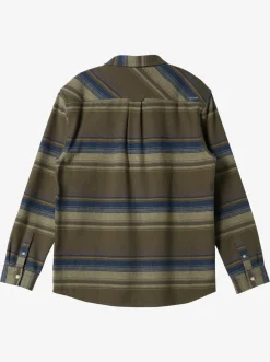 Quiksilver Waterman Lowest Tide Flannel Long Sleeve Top Dusty Olive Lowest Tide Sale