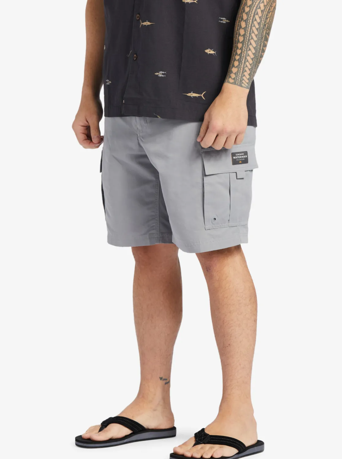 Quiksilver Waterman Maldive Atoll Cargo 20" Shorts Sharkskin Shop