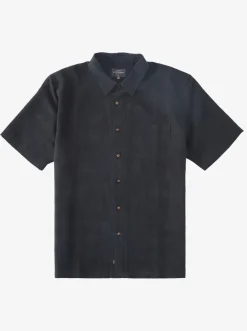 Quiksilver Waterman Manele Bay Short Sleeve Shirt Black Sale