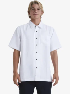 Quiksilver Waterman Manele Bay Short Sleeve Shirt White Shop