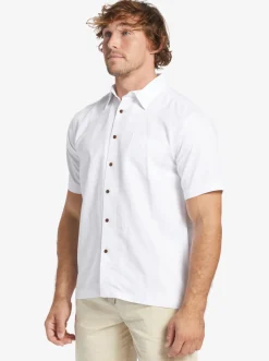 Quiksilver Waterman Manele Bay Short Sleeve Shirt White Shop