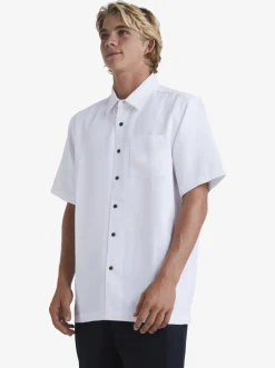 Quiksilver Waterman Manele Bay Short Sleeve Shirt White Shop