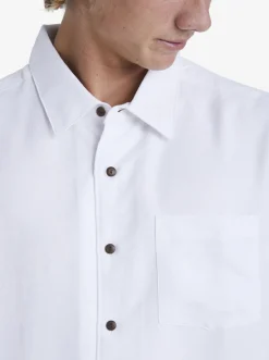 Quiksilver Waterman Manele Bay Short Sleeve Shirt White Shop