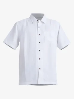 Quiksilver Waterman Manele Bay Short Sleeve Shirt White Shop