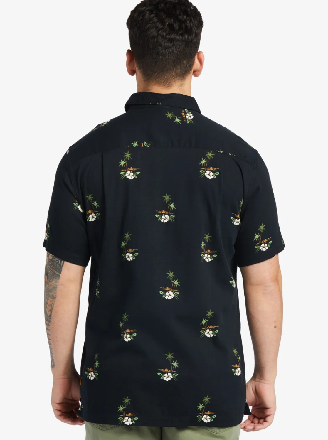 Quiksilver Waterman Micronesia Woven Shirt Micronesia Dusk Black Cheap