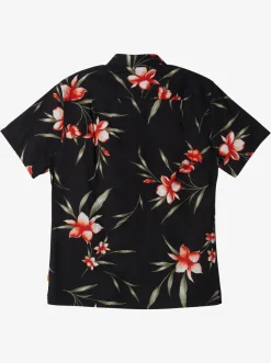 Quiksilver Waterman Night Bloomer Woven Shirt Black Night Bloomer Shop