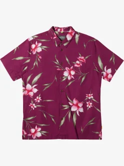 Quiksilver Waterman Night Bloomer Woven Shirt Magenta Night Bloomer Outlet