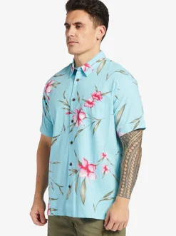 Quiksilver Waterman Night Bloomer Woven Shirt Gulf Stream Night Bloomer Shop