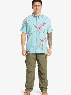 Quiksilver Waterman Night Bloomer Woven Shirt Gulf Stream Night Bloomer Shop