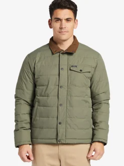 Quiksilver Waterman Ocean Caves Lightweight Puffer Jacket Dusty Olive Sale