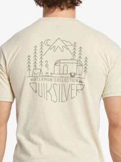 Quiksilver Waterman Outdoor Livin T-Shirt Brown Rice Best Sale