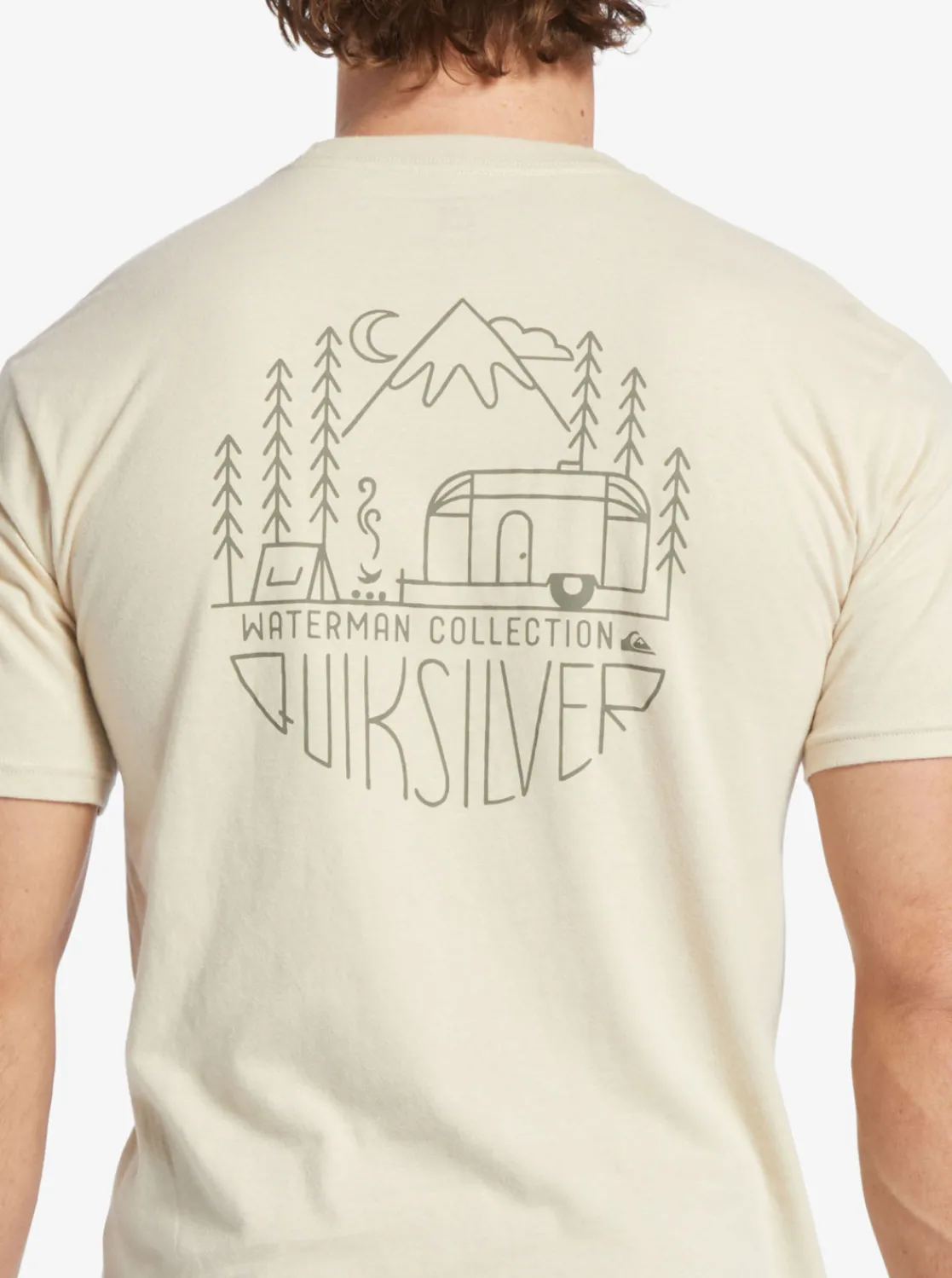 Quiksilver Waterman Outdoor Livin T-Shirt Brown Rice Best Sale