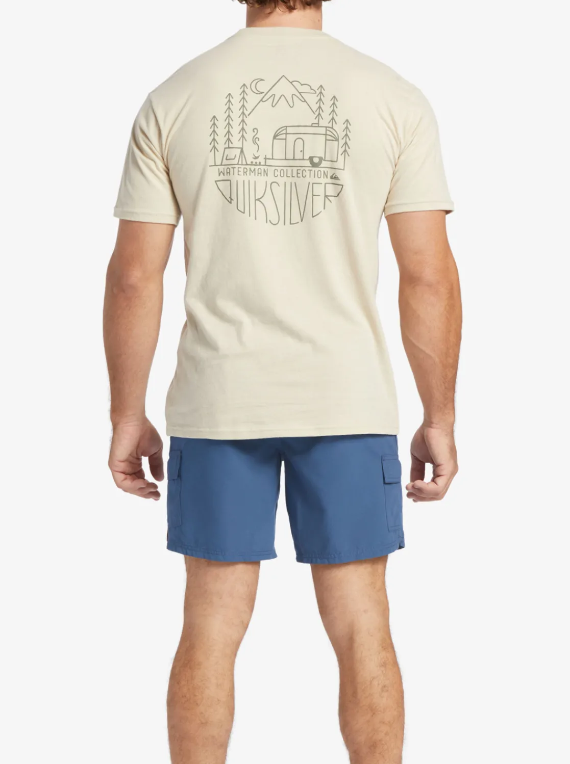 Quiksilver Waterman Outdoor Livin T-Shirt Brown Rice Best Sale