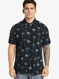 Quiksilver Waterman Palm Friday Woven Shirt Black Palm Friday Outlet