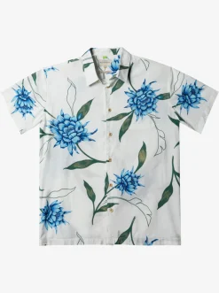 Quiksilver Waterman Perfect Bloom Short Sleeve Shirt Antique White Perfect Bloom Shop