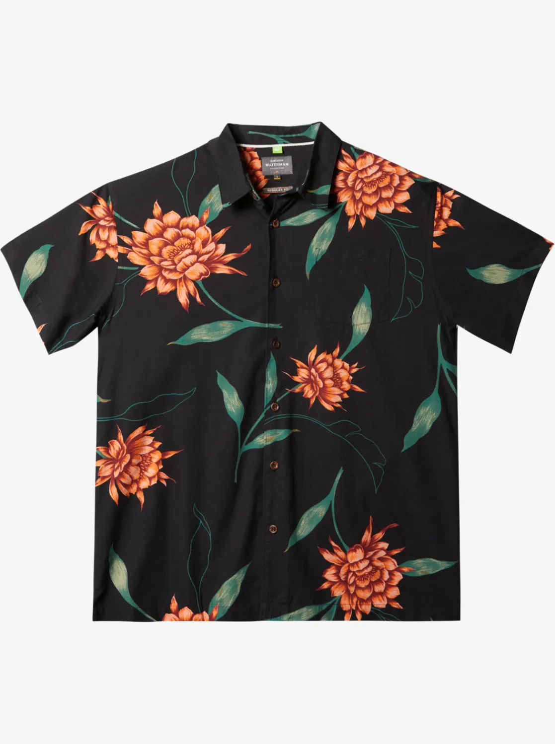 Quiksilver Waterman Perfect Bloom Short Sleeve Shirt Black Perfect Bloom Cheap