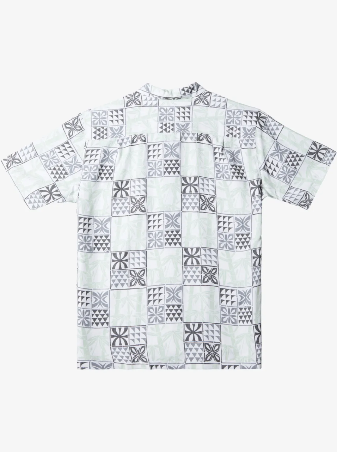 Quiksilver Waterman Plaid Flight Short Sleeve Shirt White Checked Flight Cheap