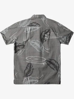 Quiksilver Waterman Right Point Short Sleeve Shirt Granite Gray Right Point Store