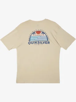 Quiksilver Waterman Set View T-Shirt Brown Rice New
