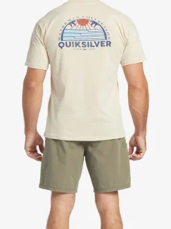 Quiksilver Waterman Set View T-Shirt Brown Rice New