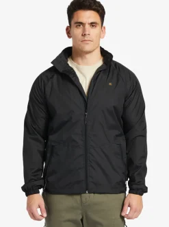 Quiksilver Waterman Shell Shock Water-Resistant Lightweight Mini Ripstop Windbreaker Black Outlet