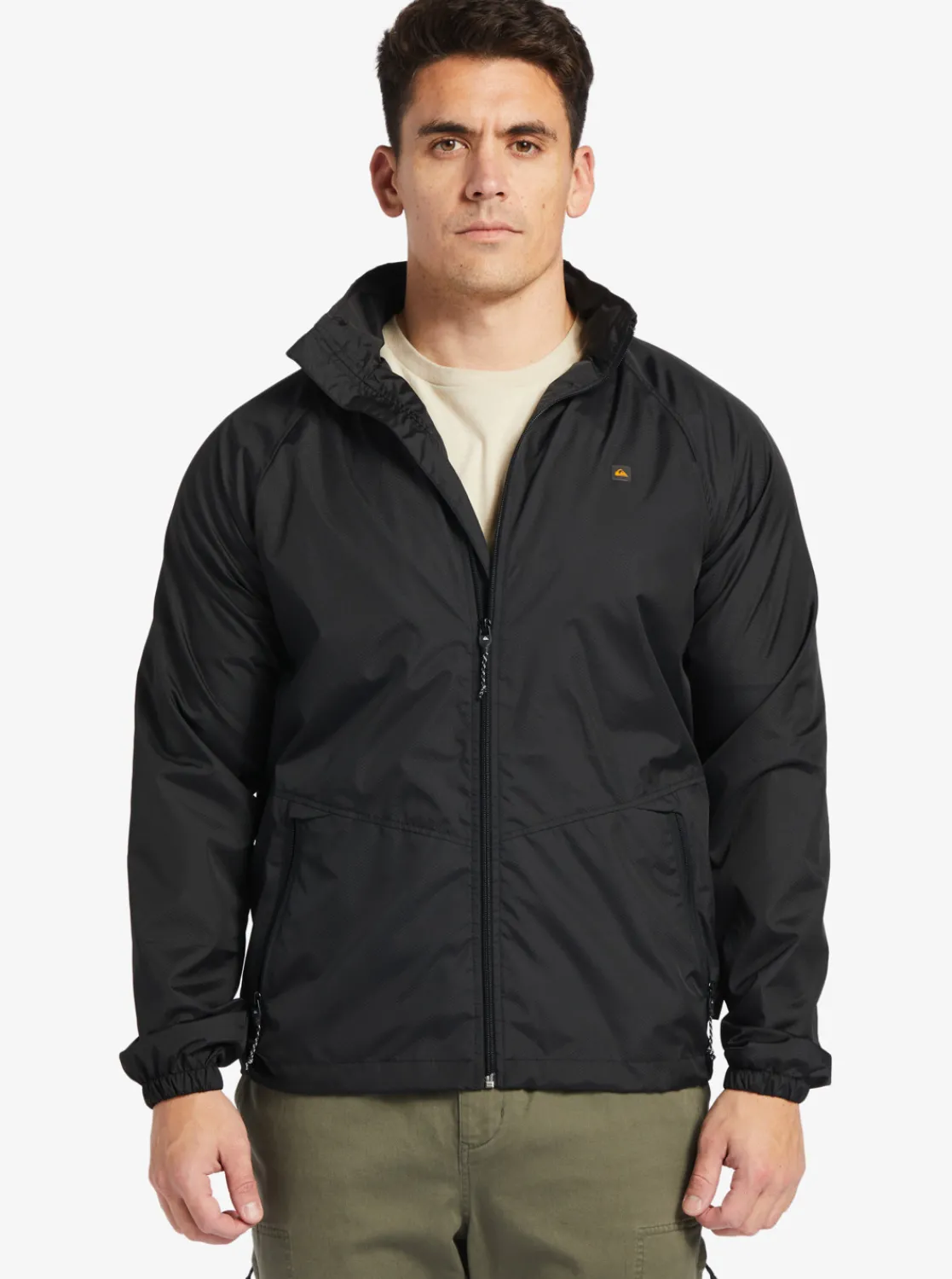 Quiksilver Waterman Shell Shock Water-Resistant Lightweight Mini Ripstop Windbreaker Black Outlet