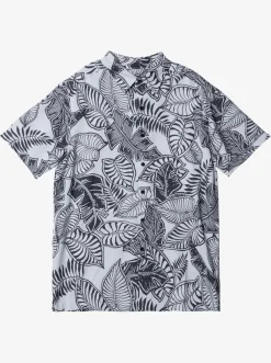 Quiksilver Waterman Siesta Short Sleeve Shirt Black / Wht Discount