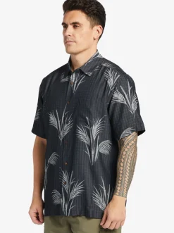 Quiksilver Waterman Skipped Out Woven Shirt Black Skipped Out Shop