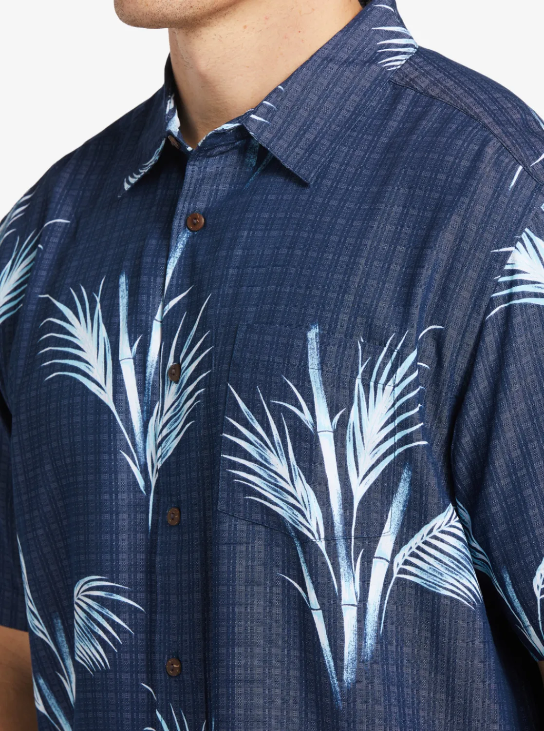 Quiksilver Waterman Skipped Out Woven Shirt Estate Blue Skippe Out Cheap