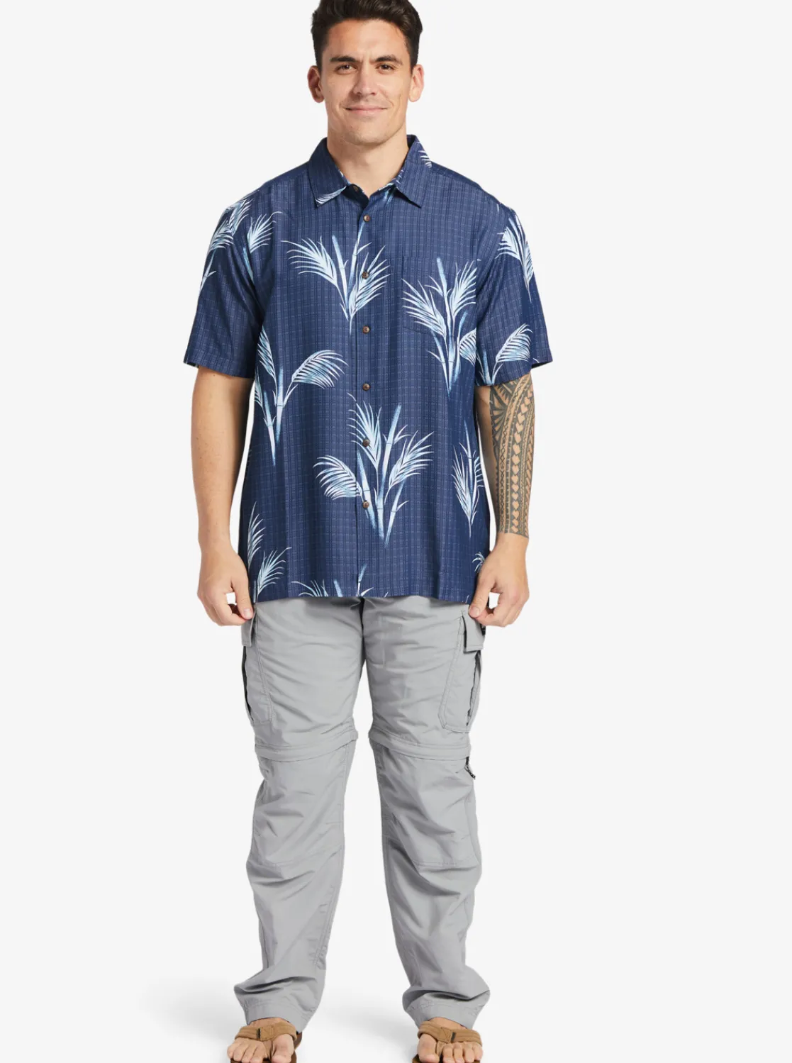 Quiksilver Waterman Skipped Out Woven Shirt Estate Blue Skippe Out Cheap
