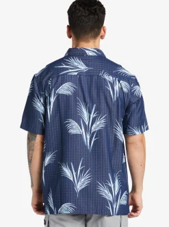 Quiksilver Waterman Skipped Out Woven Shirt Estate Blue Skippe Out Cheap