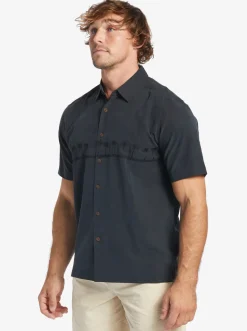 Quiksilver Waterman Tahiti Palms Premium Anti-Wrinkle Shirt Black Store