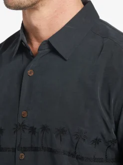 Quiksilver Waterman Tahiti Palms Premium Anti-Wrinkle Shirt Black Store