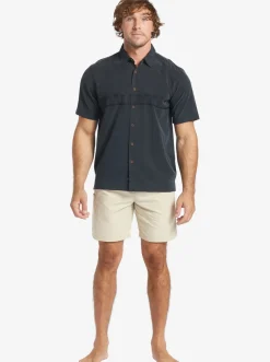 Quiksilver Waterman Tahiti Palms Premium Anti-Wrinkle Shirt Black Store
