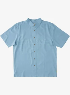 Quiksilver Waterman Tahiti Palms Premium Anti-Wrinkle Shirt Dusk Blue Clearance