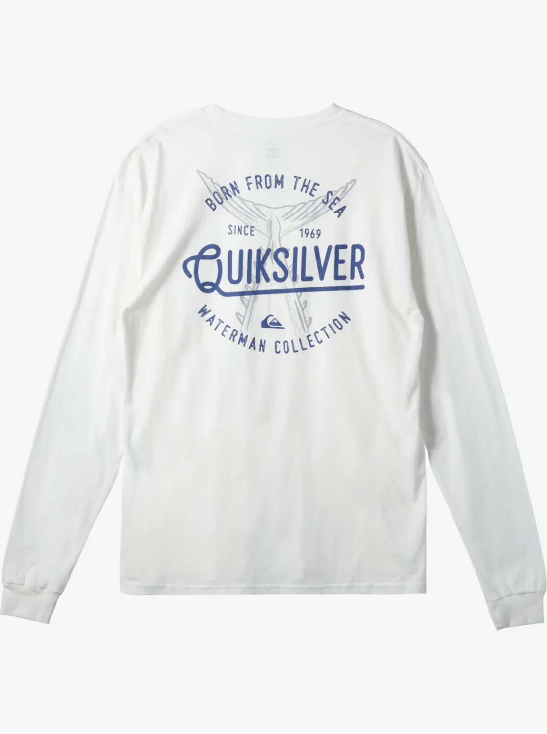 Quiksilver Waterman Tails Up Long Sleeve T-Shirt Snow White Hot