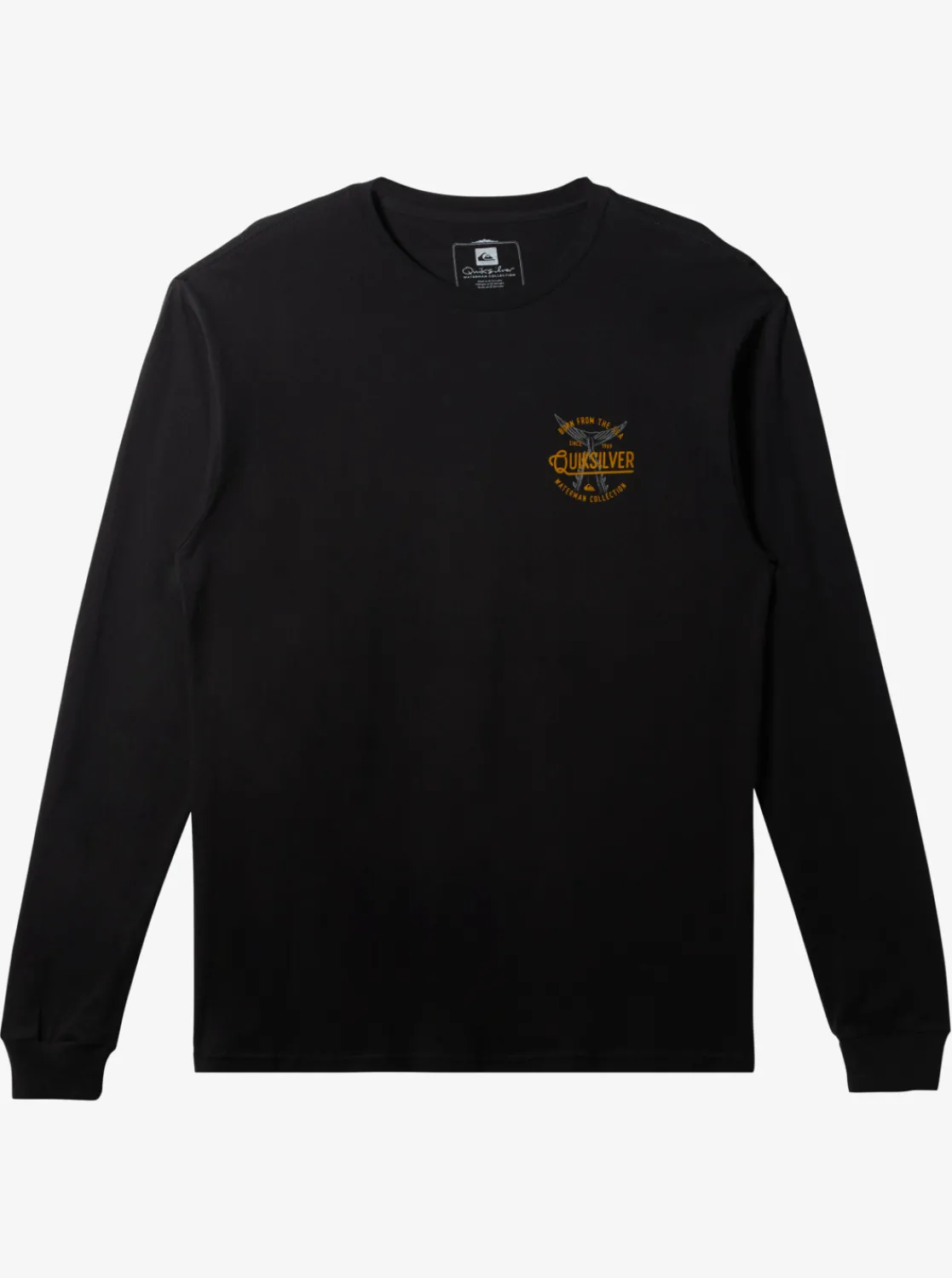 Quiksilver Waterman Tails Up Long Sleeve T-Shirt Black Cheap