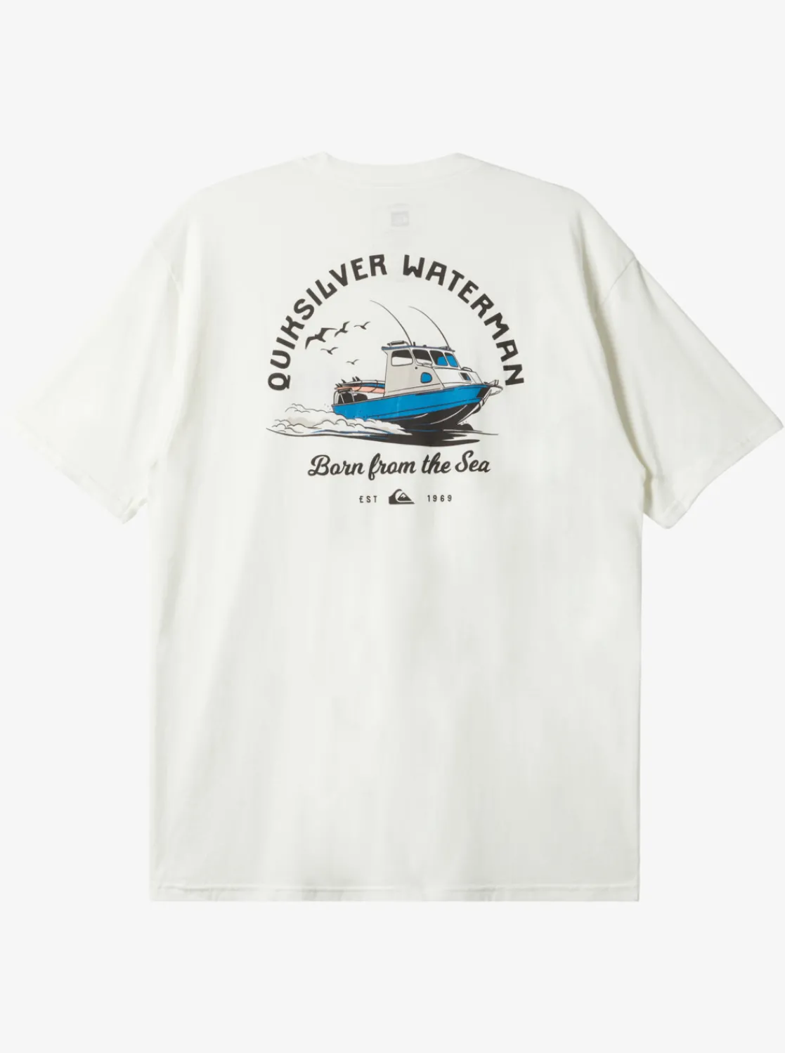 Quiksilver Waterman Todos Run T-Shirt Snow White Clearance