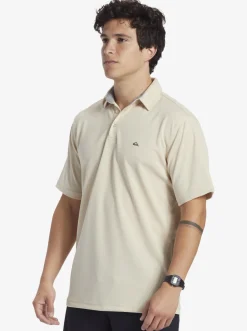 Quiksilver Waterman Water Short Sleeve Polo Shirt Brown Rice Cheap